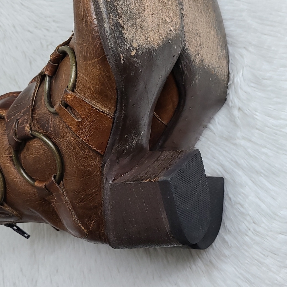 Old Gringo Brown Ankle Boots with Buckle Detail - Picture 6 of 9